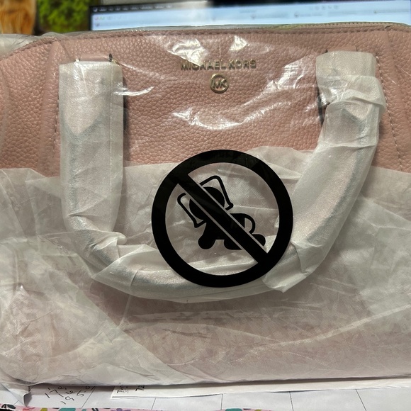 MICHAEL KORS Most Popular "Sienna" Pebble Leather Satchel in Smokey Rose NWT - Picture 3 of 3